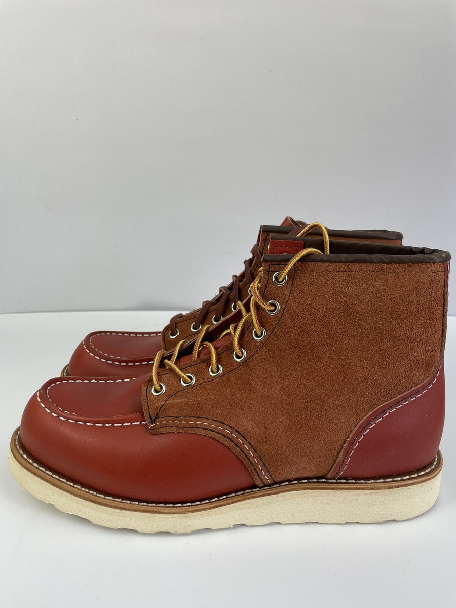 Red Wing Boots 8819 Men's 9.5 D With Box Mixed Leather Oro Russet