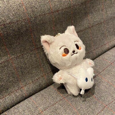nct dream renjun 10cm renmyang grey fox cat doll new authentic