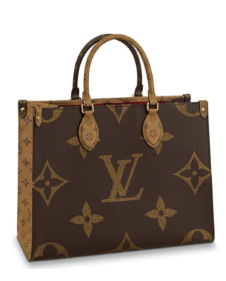 Louis Vuitton OnTheGo Shoulder Bag MM Brown Canvas for sale online
