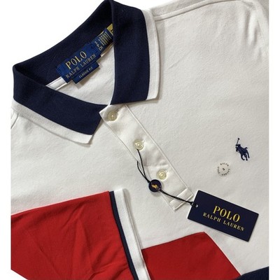 Polo Ralph Lauren Shirt Classic Fit Red White & Blue Mens Size