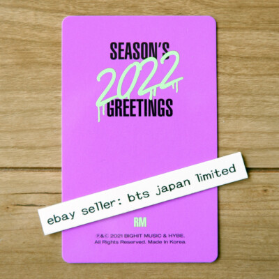 BTS 2022 SEASON'S GREETINGS Photocard PC RM JIN SUGA J-HOPE JIMIN
