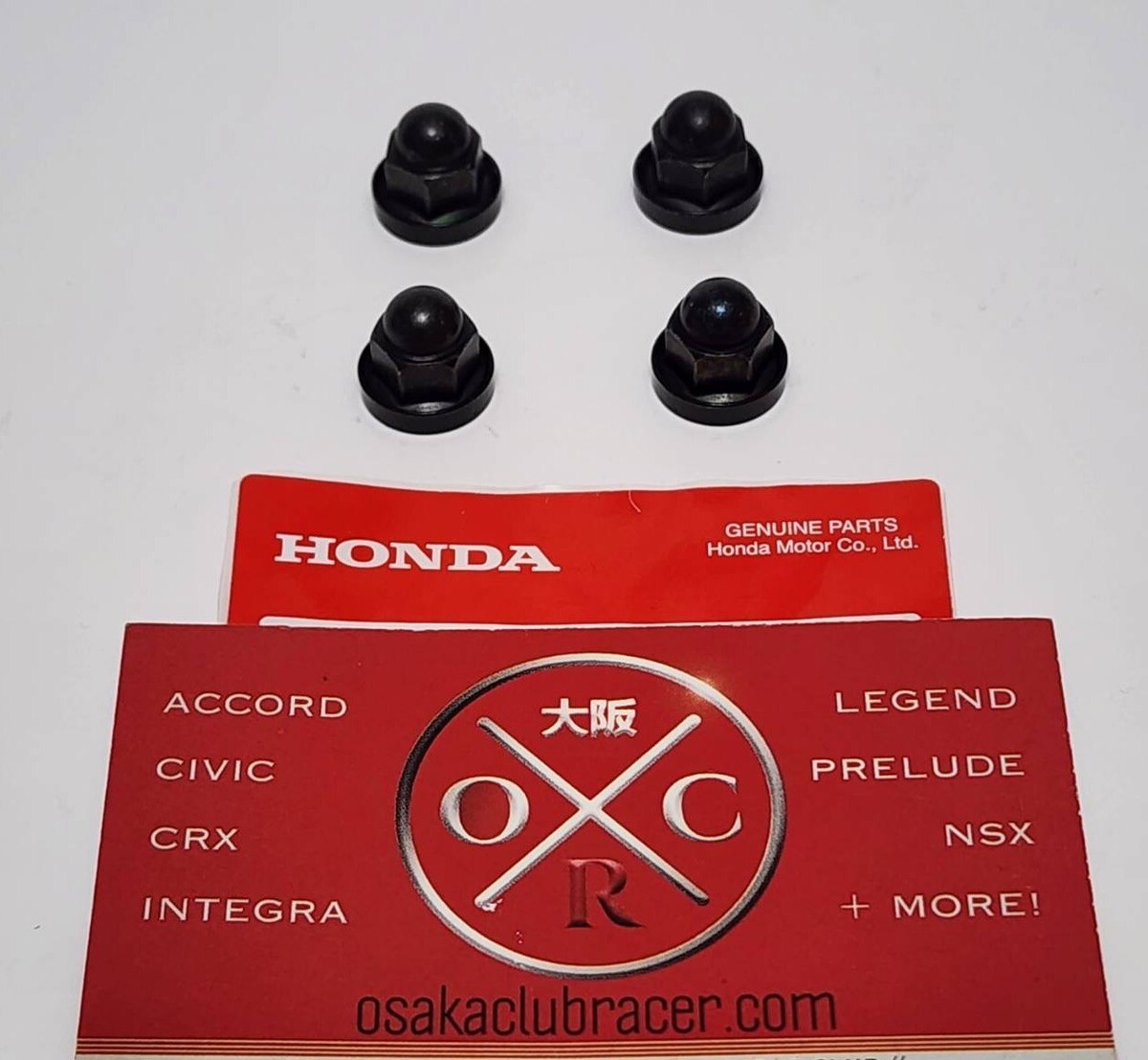 4x Genuine OEM Honda Rear Spoiler Nut Set 90307-S03-000 6mm Cap