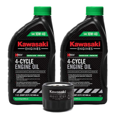 Genuine OEM Kawasaki Engine Oil Change Kit 99969-6296 49065-0721