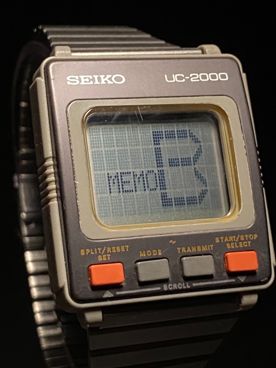 SEIKO Vintage UC-2000 UW01-0010 Digital QZ 1983 Rare watch Working