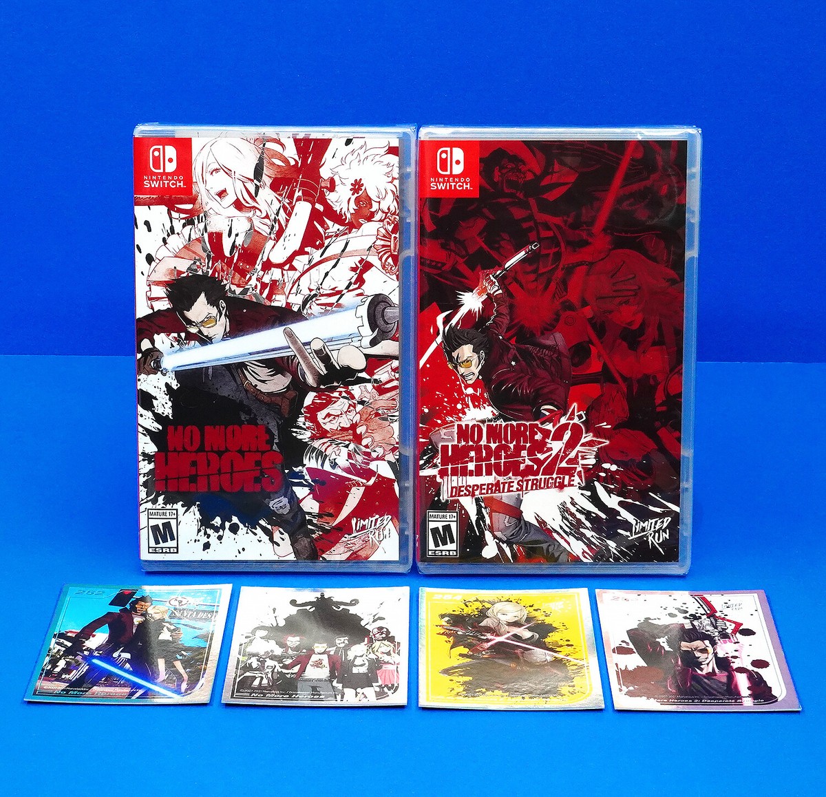 No More Heroes 1 & 2 (Nintendo Switch) Limited Run Games + 2 Cards