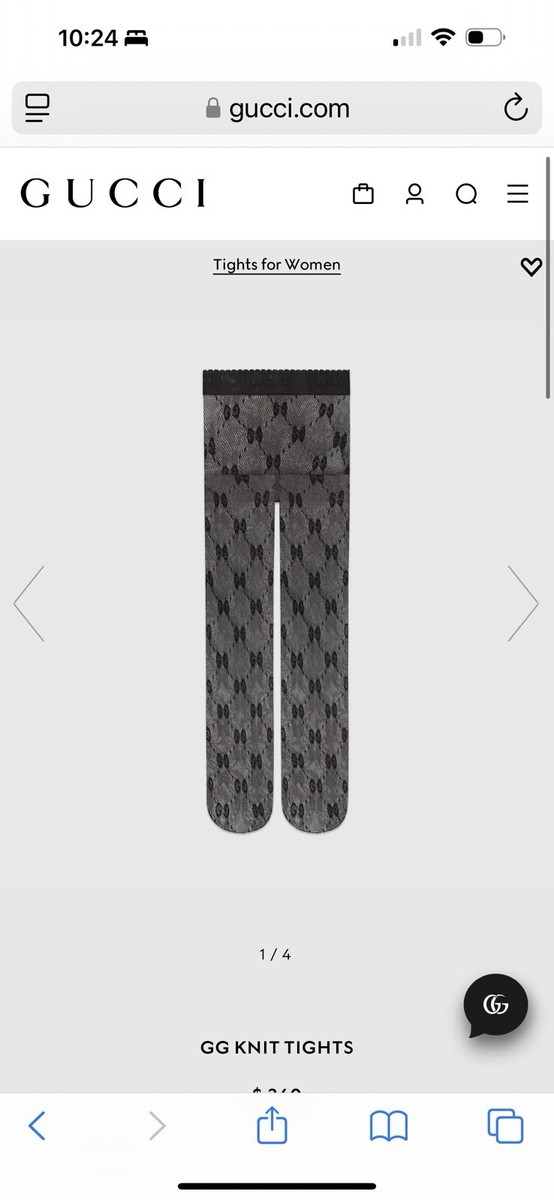 Gucci Tights Lux GG Net Sparkly Gold & Black Women's Size Large | eBay