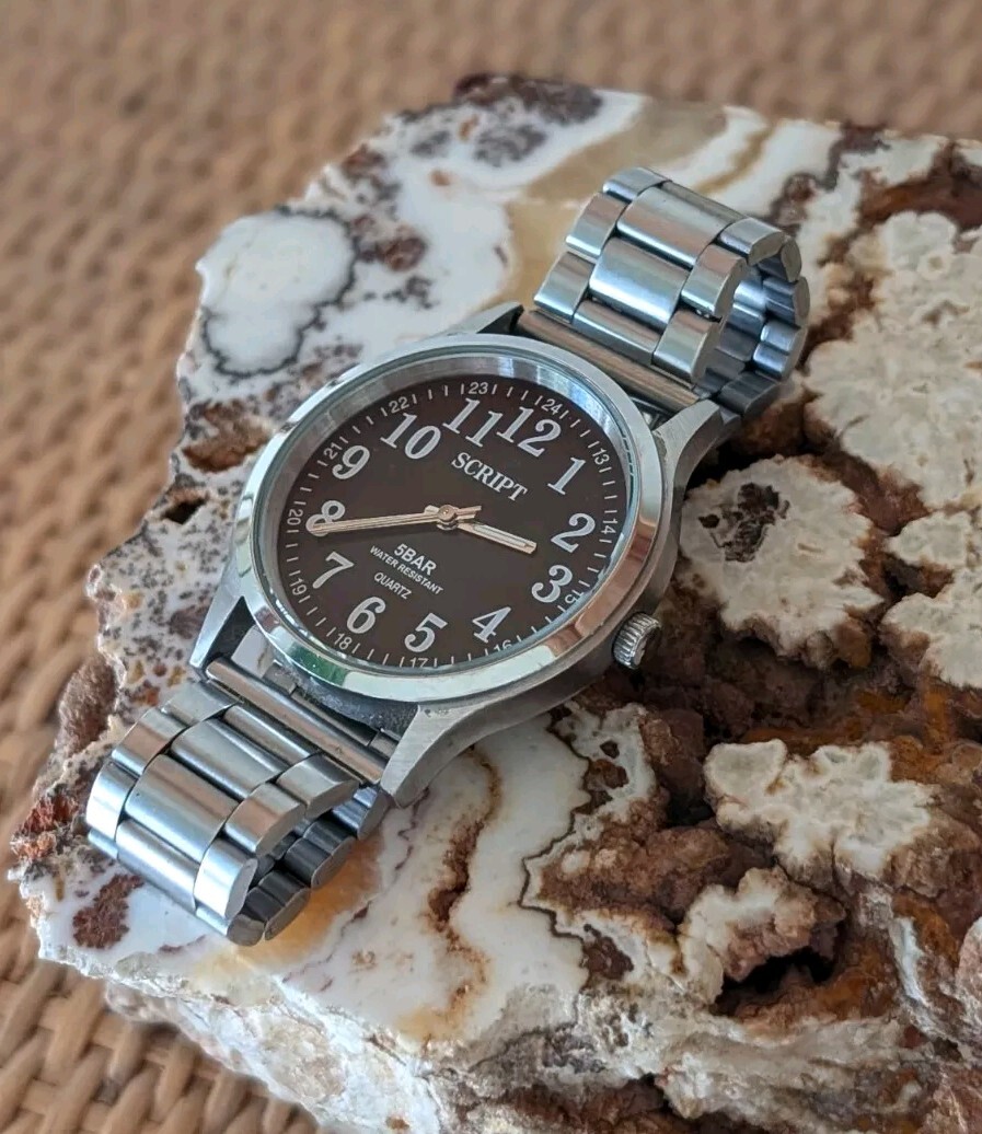 Vintage J-AXIS Japan Movt 5 Bar Water Resistant Script Wrist Watch