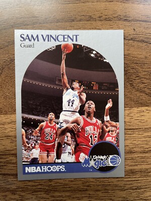 1990-91 NBA Hoops Sam Vincent Card #223 - Michael Jordan Wearing