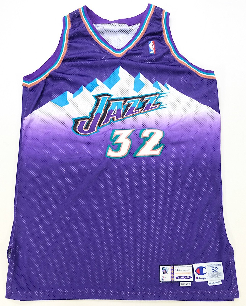 Rare VTG CHAMPION Karl Malone Utah Jazz 2000-01 Authentic Pro Cut