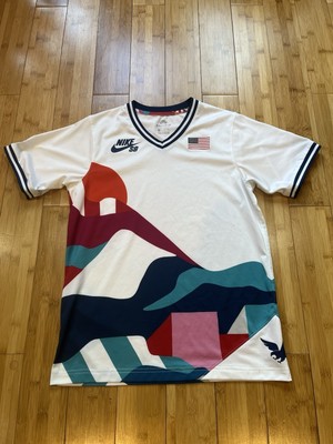 Mens Nike SB x Parra USA Federation Kit Olympics Skate Jersey