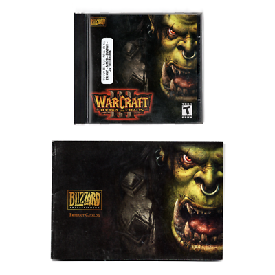 Warcraft III 3 Reign of Chaos Game with CD Case and Manual +