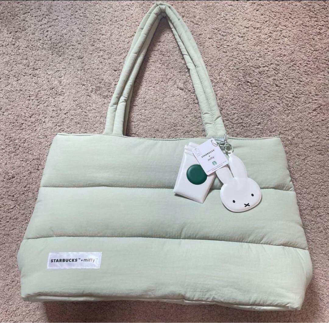 Starbucks x Miffy collaboration tote bag Green Vietnam limited