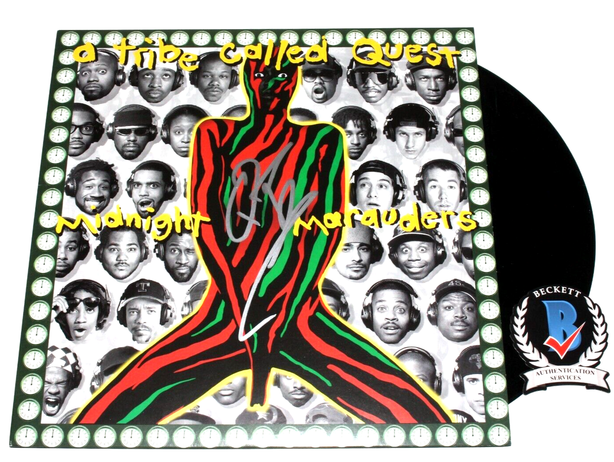 Q-TIP SIGNED A TRIBE CALLED QUEST MIDNIGHT MARAUDERS ALBUM VINYL
