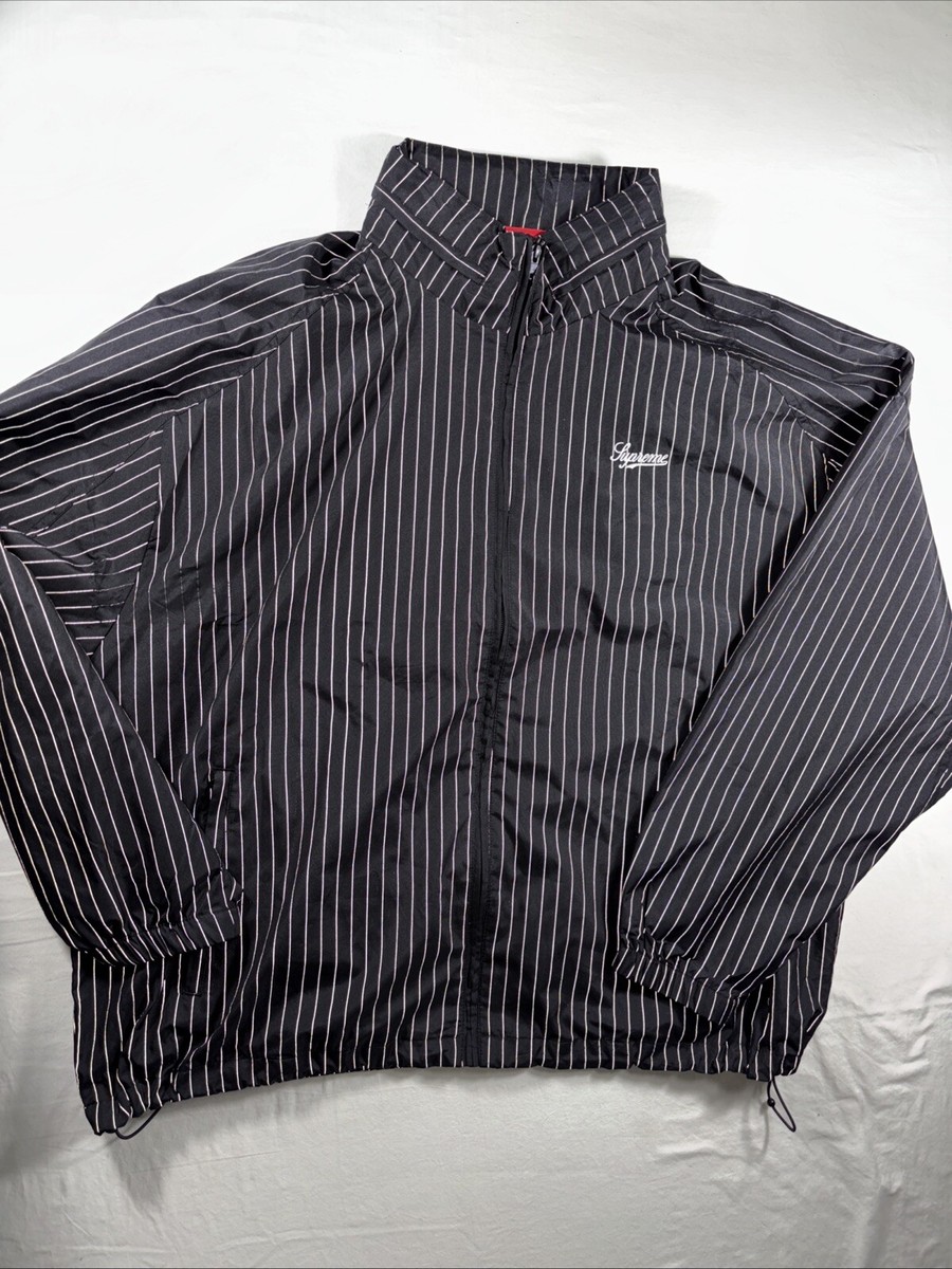 Supreme Reflective Pinstripe Track Jacket 'Black' Size XL (new