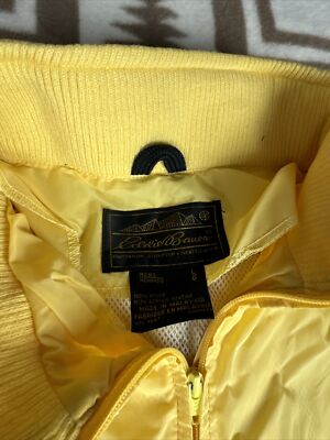 Eddie Bauer Vintage Mens Sz L Yellow Windbreaker Jacket 90s | eBay