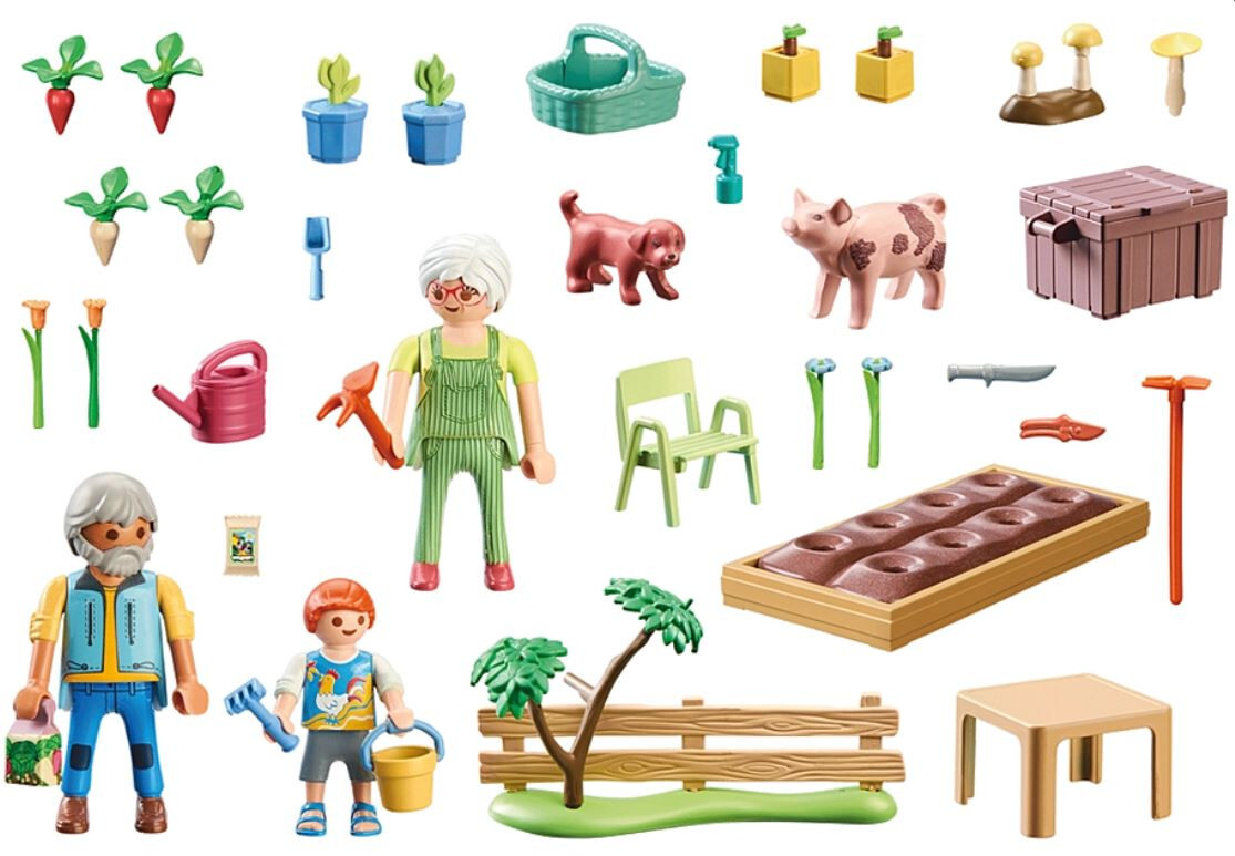 Playmobil Country Life Set 71443 Grandparents' Vegetable Garden