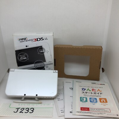 DUAL IPS New Nintendo 3DS XL LL Pearl White Console Japan Used Box