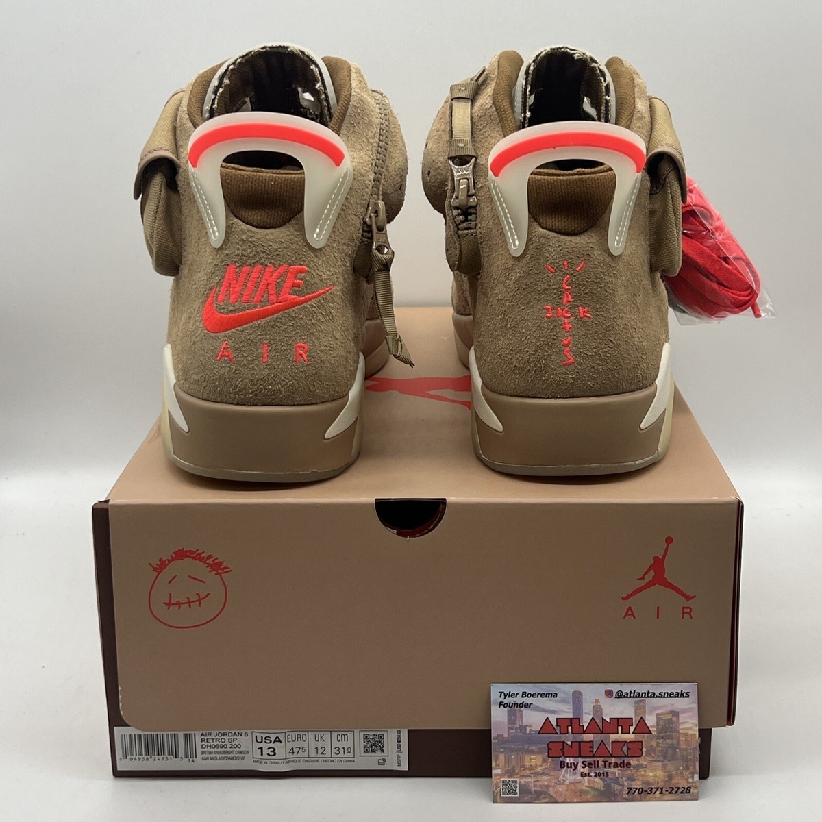 Size 13 - Jordan 6 Retro x Travis Scott Mid British Khaki Brand