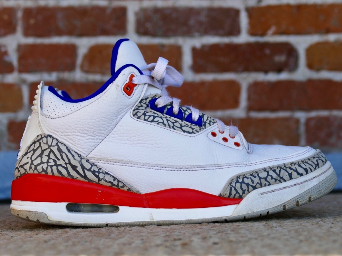 Jordan III Sz 10 Knicks Rivals - air retro 2019 blue orange cement