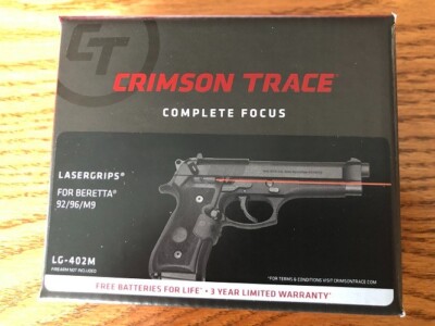 Crimson Trace LG-402M LaserGrips Red Laser For Beretta 92, 92A1