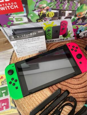 Nintendo Switch Console System Splatoon 2 Neon Pink/Neon Green