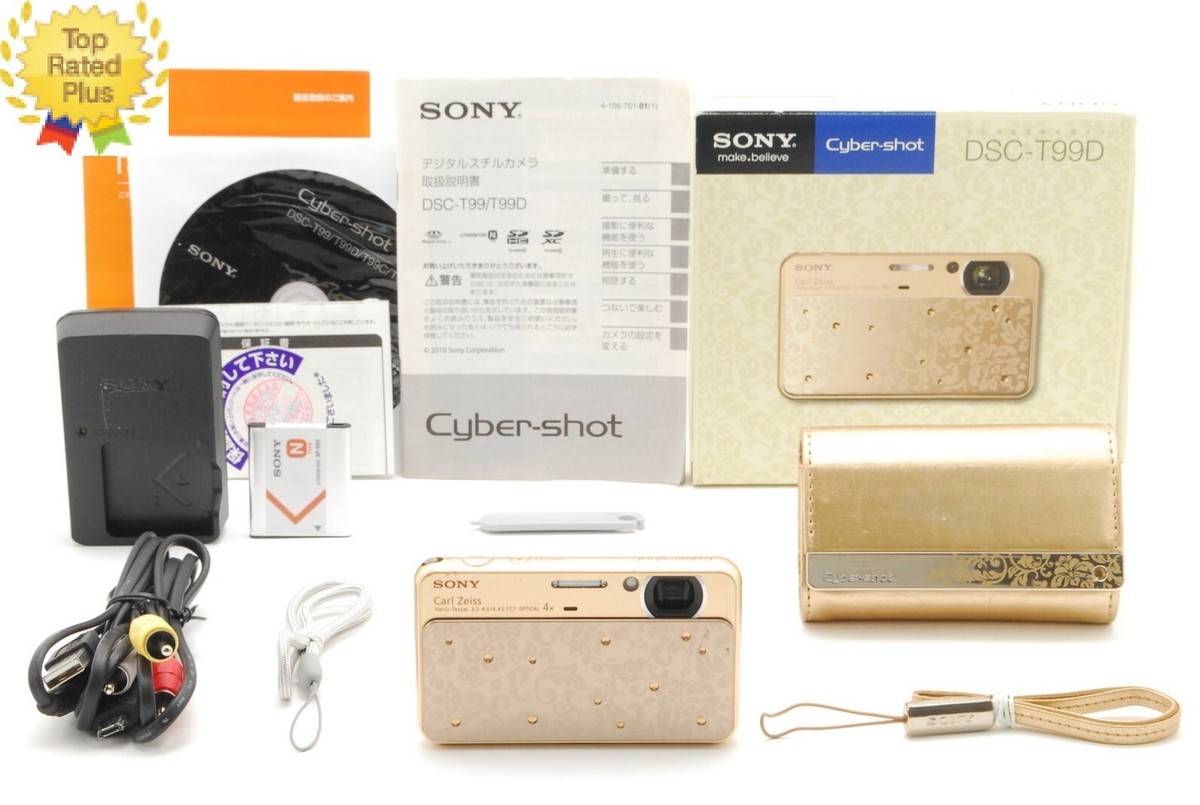 Near Mint w/ Box】 SONY Cyber-Shot DSC-T99D Digital Camera Gold