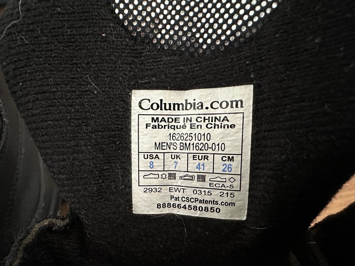 Columbia Bugaboot Plus III Omni Heat Men Boot BM 1620-010 Black