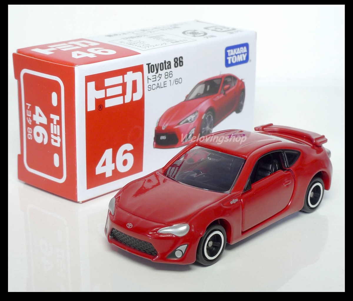 TOMICA 46 TOYOTA 86 TOMY 1/60 RED DIECAST CAR 2012 JUNE NEW MODEL