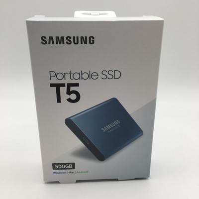 Boxed Samsung T5 500 GB USB 3.1 Gen 2 External Portable SSD Drive