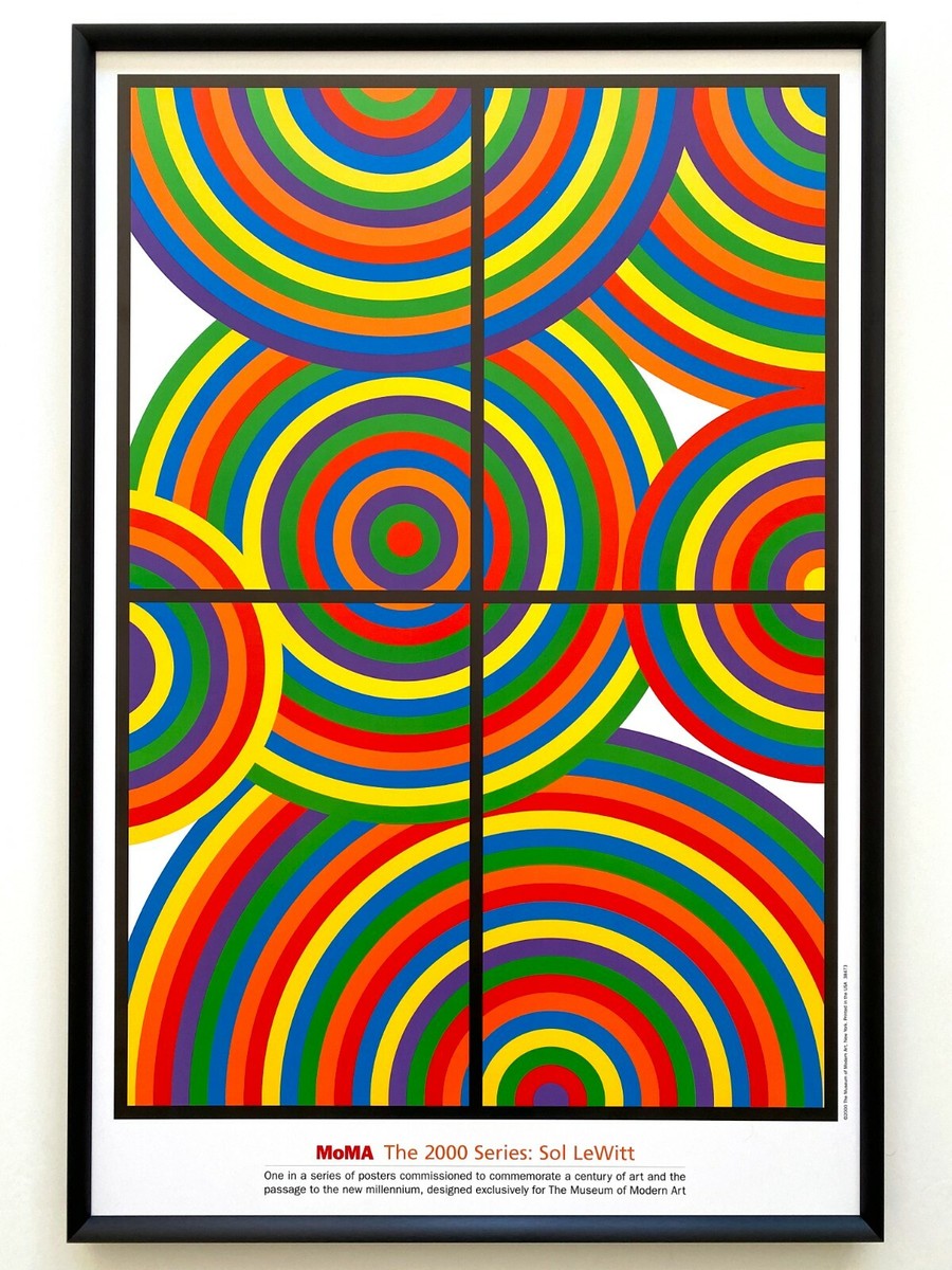 SOL LEWITT RARE LITHOGRAPH PRINT MUSEUM OF MODERN ART FRAMED