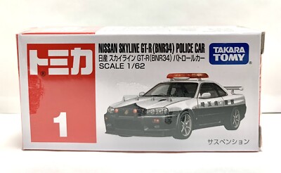 Takara Tomy / Tomica No.1 Nissan GT-R Police Car / R34 / 1:62 | eBay