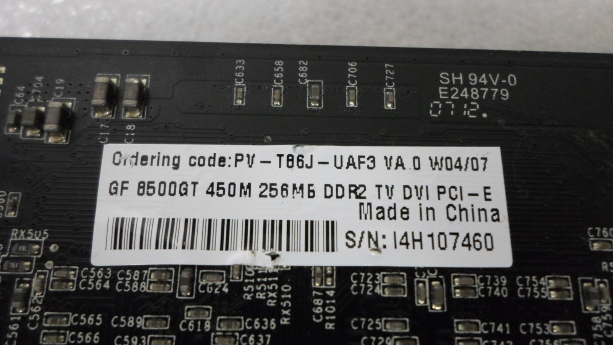 XFX NVIDIA GeForce 8500 GT (PVT86JUAF3) 256 MB DDR2 SDRAM PCI