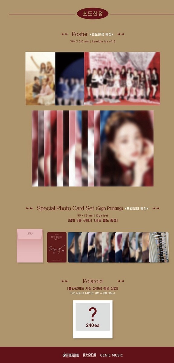 IZONE IZ*ONE - ONE-REELER /ACT Ⅳ 4TH Mini Album Scene#1, 2, 3