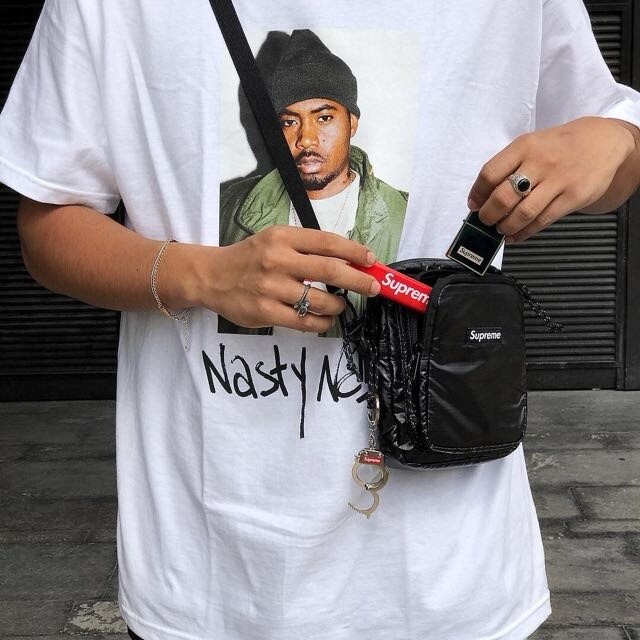 100% Authentic FW17 Supreme Shoulder Bag Black Cordura Box Logo | eBay