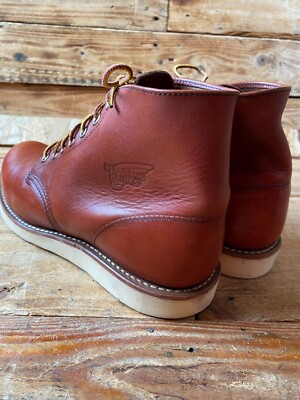 Redwing roundtoe brown leather boots style 8166 UK 8 US 9 | eBay