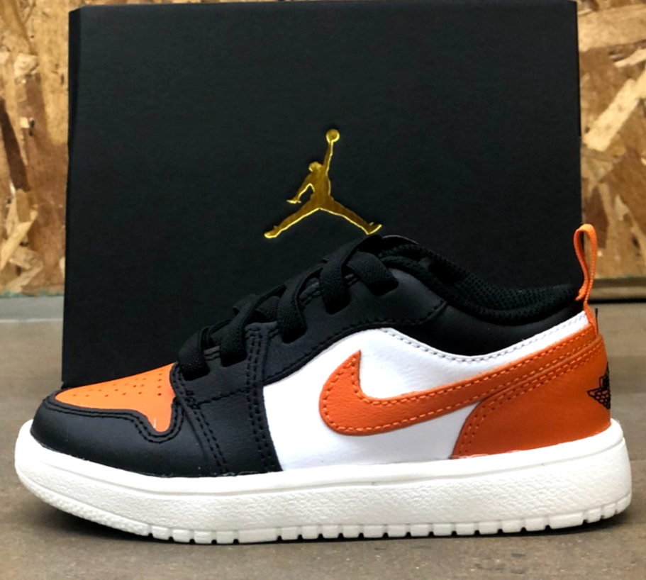 NEW* Pre-School KIDS NIKE AIR JORDAN 1 Low ALT (PS) Black/Starfish