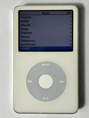Apple iPod Video Classic 5.5 Gen White 30GB MA444LL - A1136 Tested