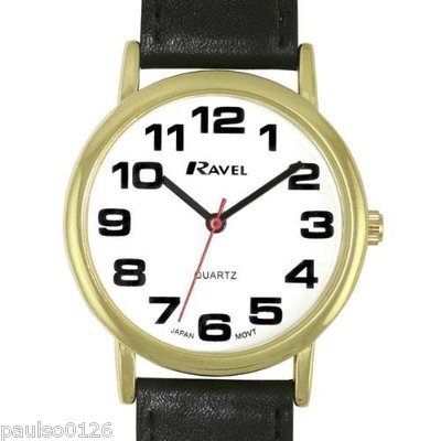 Ravel R0105.05.1 Gents Easy Read Watch with pu Croc Leather Extra