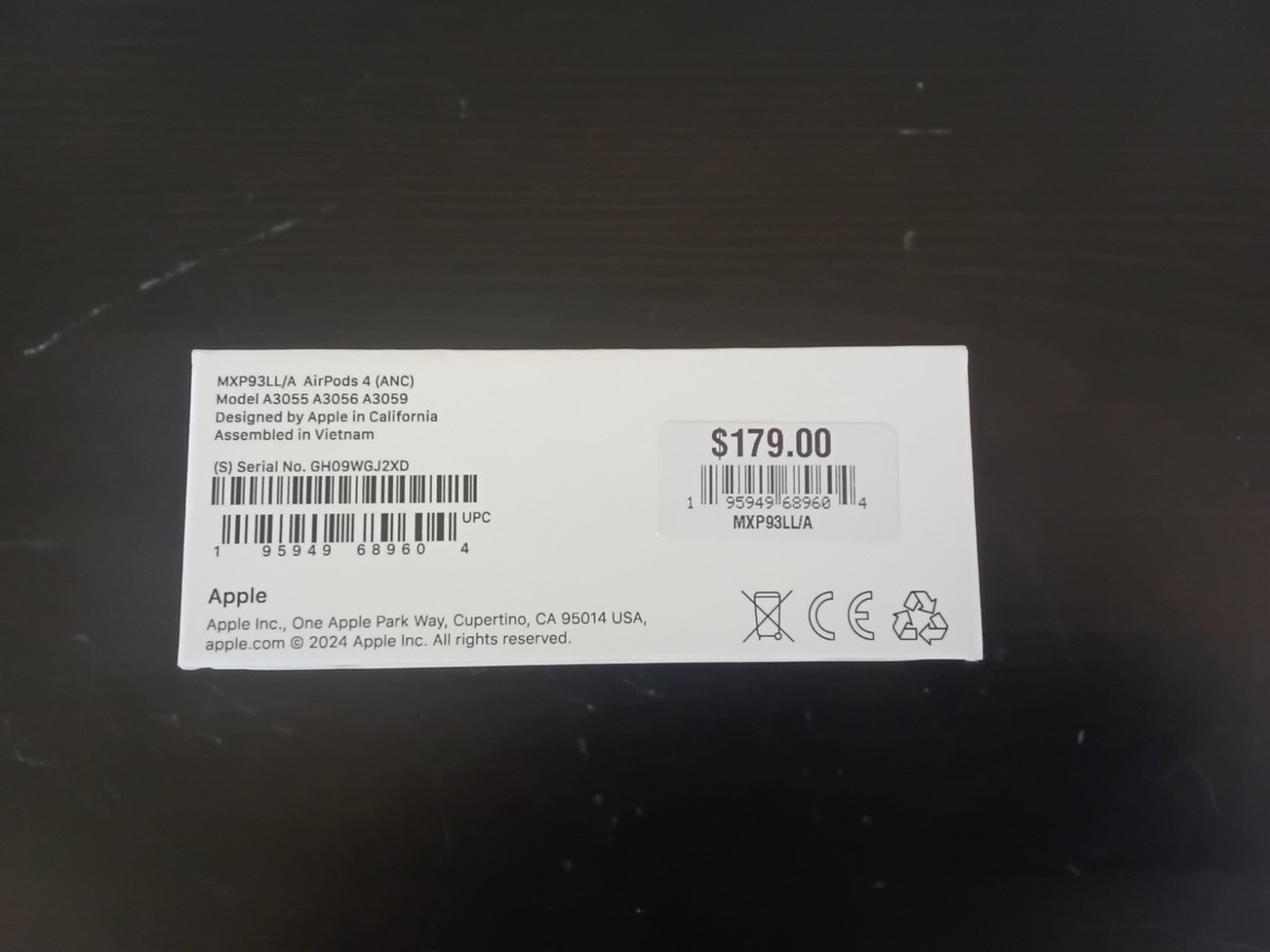 Apple AirPods 4 ANC W/USB-C Case A3056 A3055 A3059 MXP93LL/A | eBay