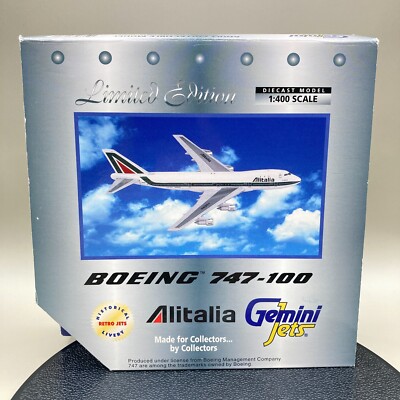 Gemini Jets 1/400 Boeing 747-100 Alitalia I-DEMA GJAZA231 retro