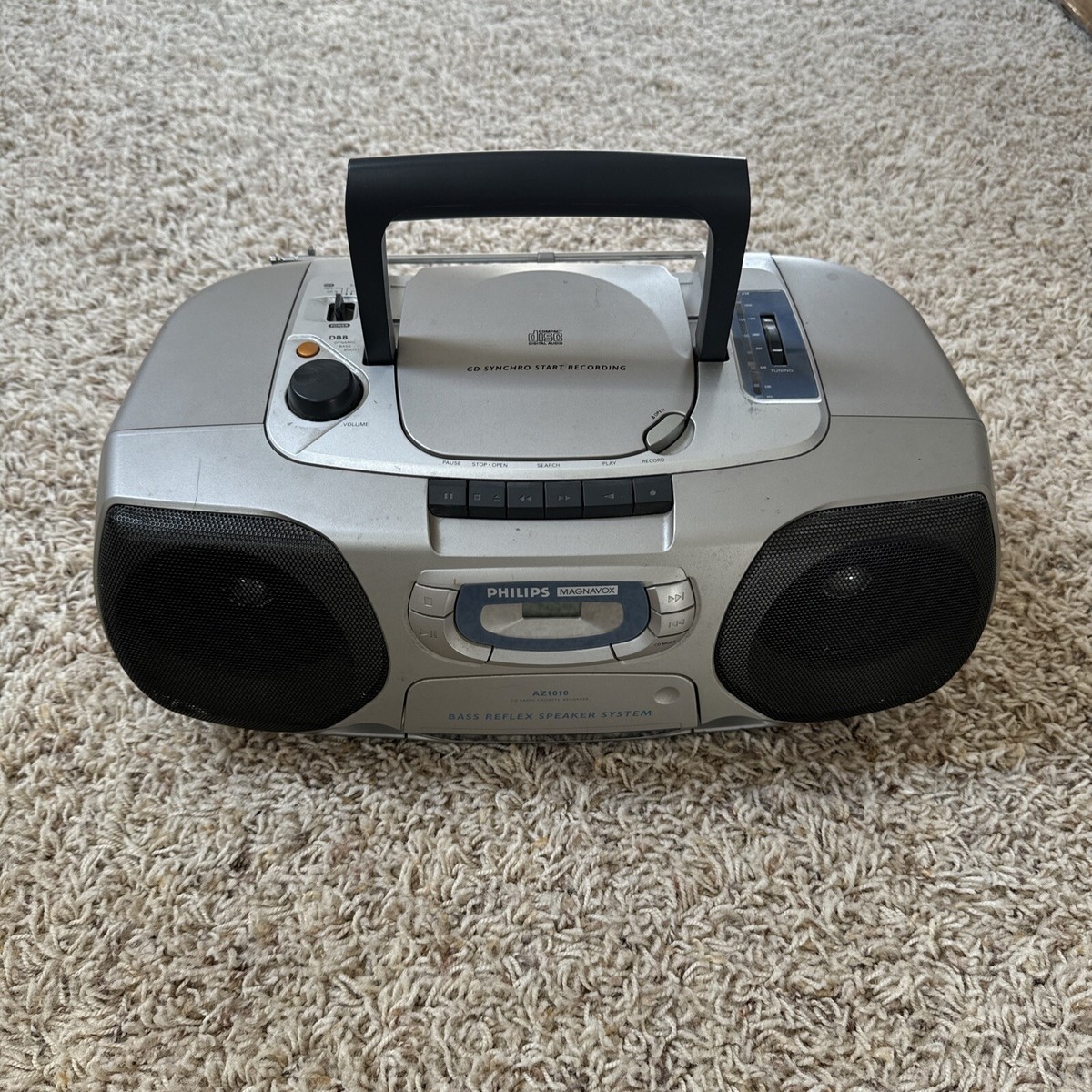 Philips Magnavox AZ1010 AM/FM Radio CD/Cassette Player Boom Box
