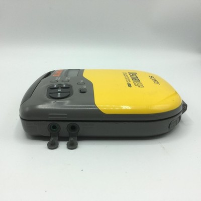 Vintage 1996 Sony Sports Discman CD Player - ESP - Yellow/Gray (D