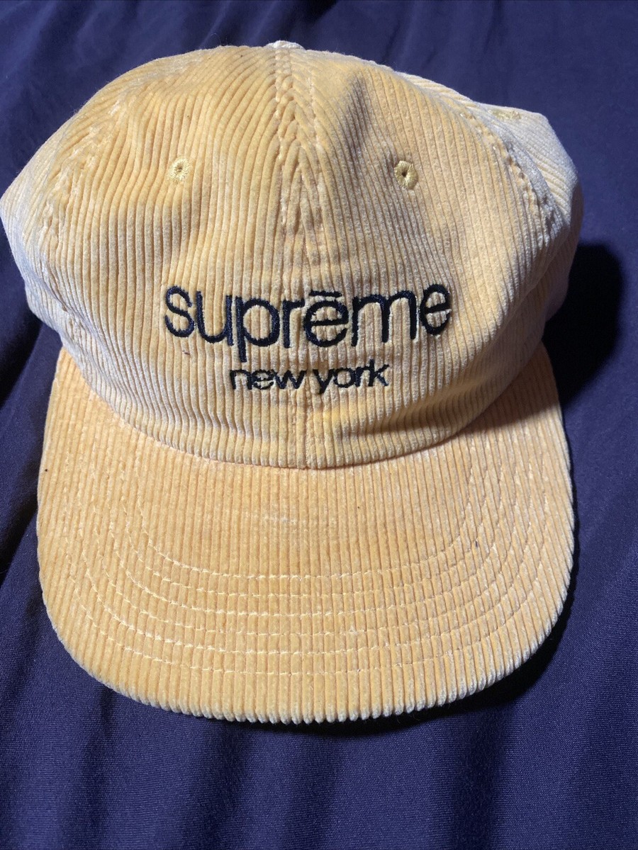 Supreme Corduroy Classic Logo Camp Cap Yellow SS15 | eBay