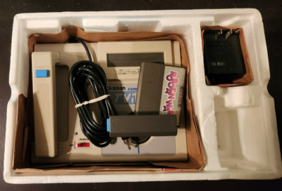 Gakken Compact Vision TV Boy console + Robotan Wars game w/ box