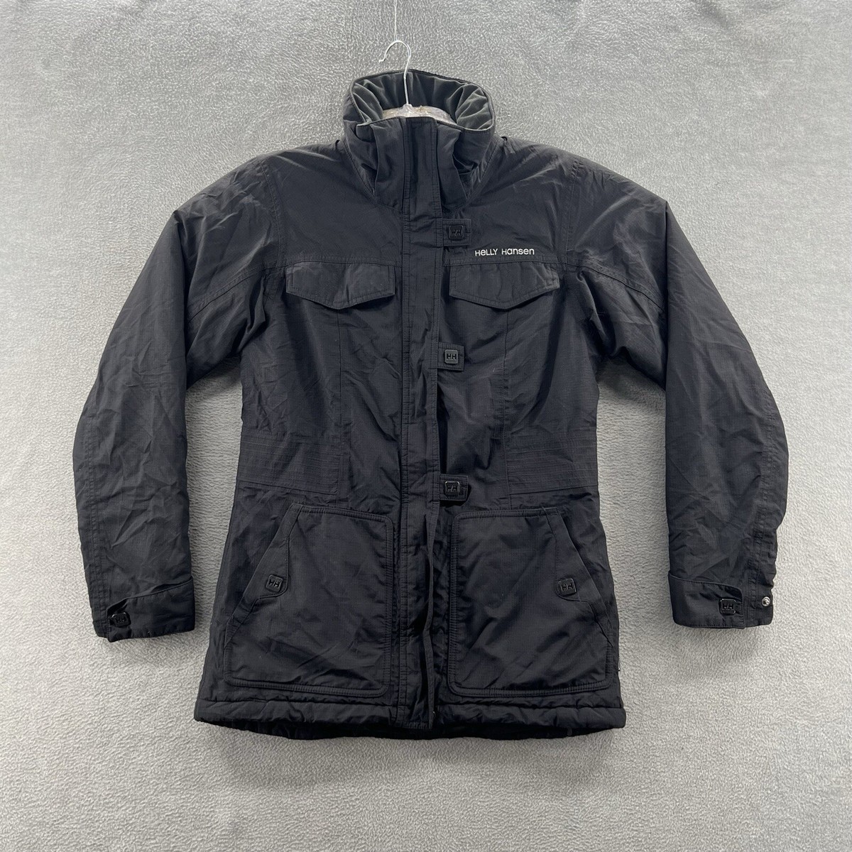 helly hansen womens size s black full zip puffer jacket arctic