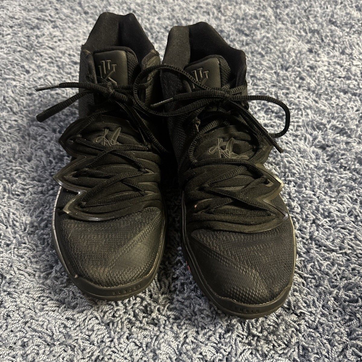 Nike Kyrie 5 Basketball Shoes Rainbow Sole Triple Black A02918-001