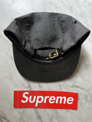 Supreme Denim Croc Strap Camp Cap FW14 Box Logo | eBay