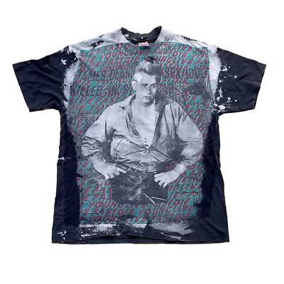 Vintage James Dean Mosquito Head 90s XL Tee Tshirt Dyed Sex Idol
