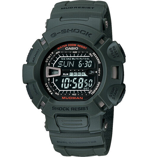 G-9000-3vdr G9000 Casio G-shock Mudman Digital Sports Watch for