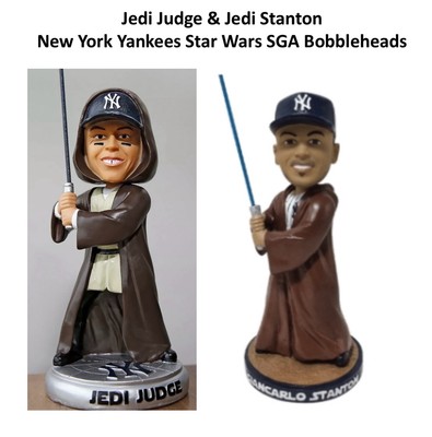 Giancarlo Stanton + Aaron Judge Jedi Star Wars Bobblehead SGA NY
